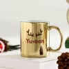 Gift Personalized Reindeer Metallic Gold Mug