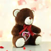 Gift Personalized Romantic Heart Brown Teddy