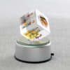 Gift Personalized Rotating LED Crystal Cube for Grandparents