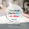 Gift Personalized Round Crystal for Siblings