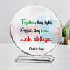 Personalized Round Crystal for Siblings Online