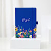 Personalized Royal Blue Floral Notebook Online