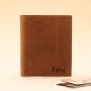 Personalized Rugged Leather Wallet For Men - Tan Online