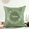 Gift Personalized Sage Green Xmas Cushion Cover
