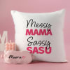 Personalized Sassy Saasu Ma Cushion With Eye Mask Online