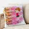 Shop Personalized Satin Cushion for Sister