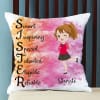 Personalized Satin Cushion for Sister Online