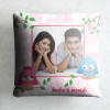 Gift Personalized Satin Cushion with Cute Print