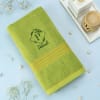 Gift Personalized Set of 2 Lime Green Bath Towels
