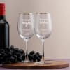 Gift Personalized Set of 2 New Year Wine Glasses