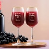 Personalized Set of 2 New Year Wine Glasses Online
