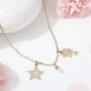 Gift Personalized Shimmering Dolphin Necklace Set