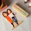 Buy Personalized Shopaholic Caricature with Wooden Stand