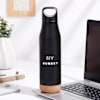 Personalized Sleek Black Metal Water Bottle Online