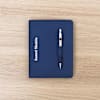 Buy Personalized Sleek Blue Diary And Pen Gift Combo For Him