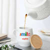 Personalized Smile Ceramic Mug With Bamboo Lid Online
