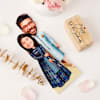 Gift Personalized Soulmates Caricature On Wooden Base
