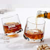 Gift Personalized Spin And Sip Whiskey Glasses Set of 2