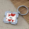 Gift Personalized Square Keychain Set