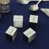 Buy Personalized Square Silver Napkin Rings (Set of 4)