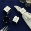 Personalized Square Silver Napkin Rings (Set of 4) Online