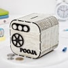 Buy Personalized Square Wooden Piggy Bank