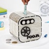 Personalized Square Wooden Piggy Bank Online
