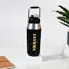 Personalized Stainless Steel Black Water Bottle For Him Online
