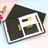Gift Personalized Stationery Gift Set in Black and Gold
