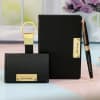 Personalized Stationery Gift Set in Black and Gold Online
