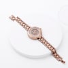 Buy Personalized Studded Rose Gold Watch