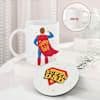 Personalized Super Dad Mug And Coaster Online