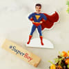 Gift Personalized  Superboy Caricature with Wooden Stand