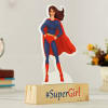 Buy Personalized Supergirl Caricature with Wooden Stand