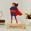 Personalized Supergirl Caricature with Wooden Stand Online