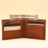 Buy Personalized Tan Leather Wallet For Men