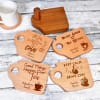 Personalized Tea Lover Wooden Coasters with Coaster Holder - Set of 4 Online