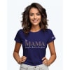 Personalized This Mama Wears Her Heart On Her Sleeve T-shirt - Navy Blue Online