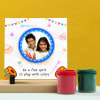 Personalized Tile with Holi Colors Online
