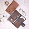 Gift Personalized Travel Companion Essentials Duo - Tan and Brown