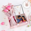 Personalized Unique Flower Pendant Karwa Chauth Hamper Online