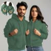 Personalized Unisex Sibling Zipper Hoodies - Sage Green Online