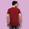 Buy Personalized V-Day Cotton Tee for Men - Maroon