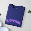 Buy Personalized V-Day Cotton Tee for Men - Navy Blue