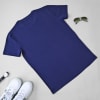 Shop Personalized V-Day Cotton Tee for Men - Navy Blue