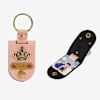 Buy Personalized Vegan Leather Photo Keychains - Set Of 2