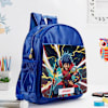 Gift Personalized Warrior Caricature School Bag - Blue