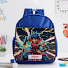 Personalized Warrior Caricature School Bag - Blue Online
