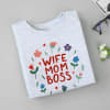 Gift Personalized Wife Mom Boss T-shirt - Ecru