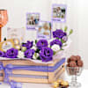 Shop Personalized Wine And Floral Celebration Tray Hamper